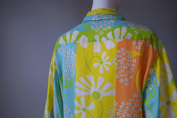 Vintage 1960s Never Needs Ironing Yellow Psychede… - image 6