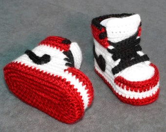 crochet baby jordan booties