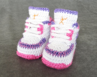 Chaussures bébé au crochet, chaussures bébé fille, chaussons bébé faits main, chaussures baby shower, chaussons bébé crochet, chaussons bébé, chaussettes bébé dentelle, chaussons bébé