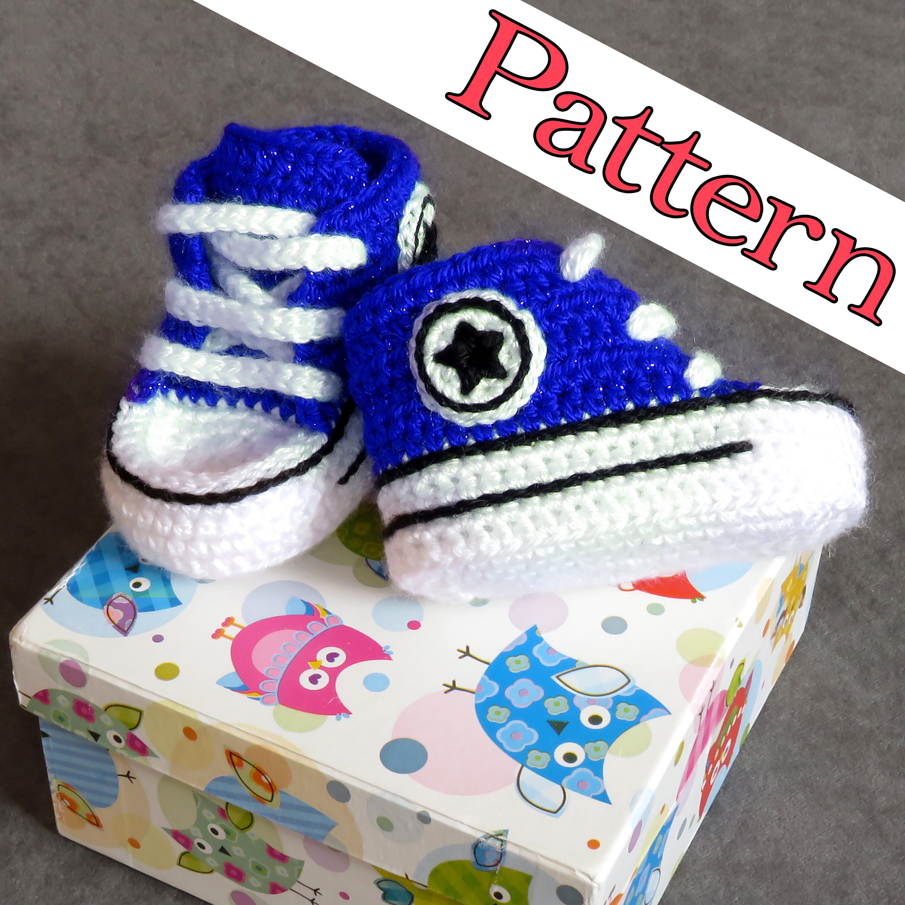 crochet converse baby booties pattern
