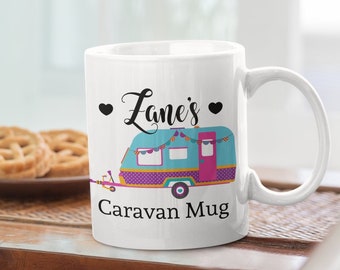 Personalised Caravan Mug  Caravan Cup Caravan Gift Caravan Decor Camping Gift Caravan Lover Holiday Home Present