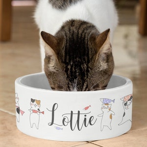 Personalised Cat Bowl | Cat Christmas Gift | New cat present | kitten bowl | pet bowl small animal bowl | Ceramic pet bowl | Pet Accessories