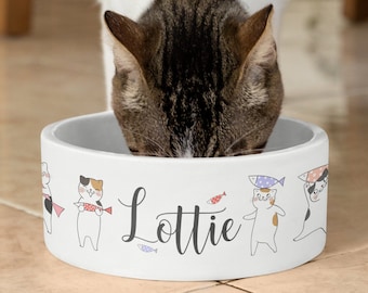 Personalised Cat Bowl | Cat Christmas Gift | New cat present | kitten bowl | pet bowl small animal bowl | Ceramic pet bowl | Pet Accessories