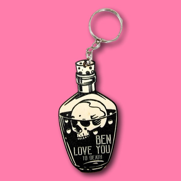 Love you to Death Keyring | Personalised keyring | Valentines Day Gift | Alternative Valentines Gift | Alternative anniversary | Valentines