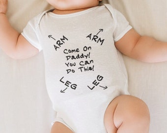 Come on daddy you can do this - new dad - baby grow vest onsie