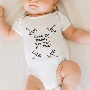 Come on daddy you can do this new dad baby grow vest onsie image 1