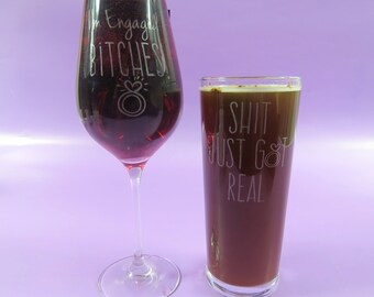 sh*t just got real mug set Couples engagement gift,I'm engaged b*tches sh*t just got real mug set Couples engagement gift,I'm engaged b*tches