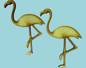 Wooden Flamingo Craft Shapes Decorations Blank 3mm mdf Thick Embellishment