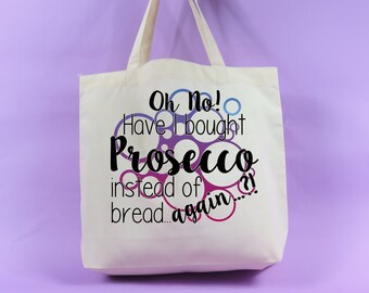 whoops I bought Prosecco Tote Shopper Bag for life Gift Funny Humour Slogan Meme
