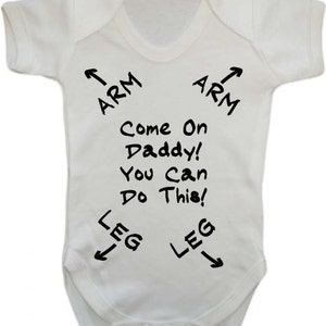 Come on daddy you can do this new dad baby grow vest onsie image 3