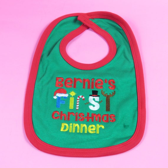 first christmas dinner bib