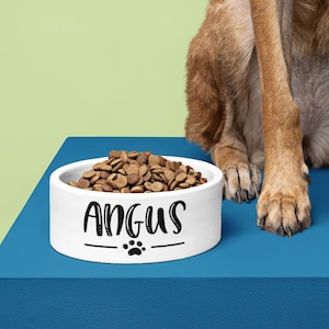 パーソナライズされたペットボウル | パーソナライズされた名前の犬用ボウル | 新しい犬へのプレゼント | 子犬用ボウル | ペット用ボウル 動物用ボウル | セラミック製ペット用ボウル ペットアクセサリー