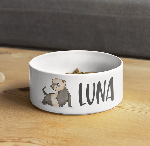 Personalised Pet Bowl Small Ferret Bowl New Ferret Present Ferret Bowl Pet Bowl Animal Bowl Ceramic Pet Bowl Pet Accessories Etsy UK