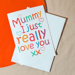 Realmente te amo, mamá / Tarjeta del día de la madre / Tarjeta de cumpleaños / Tarjeta para mamá / Tarjeta de cumpleaños para mamá / Tarjeta de aniversario del bebé