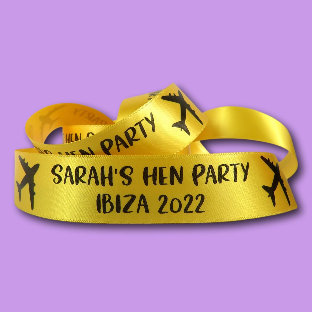 Personalised Hen Party Ribbon | 38mm Bachelorette Ribbon | Craft Ribbon ...