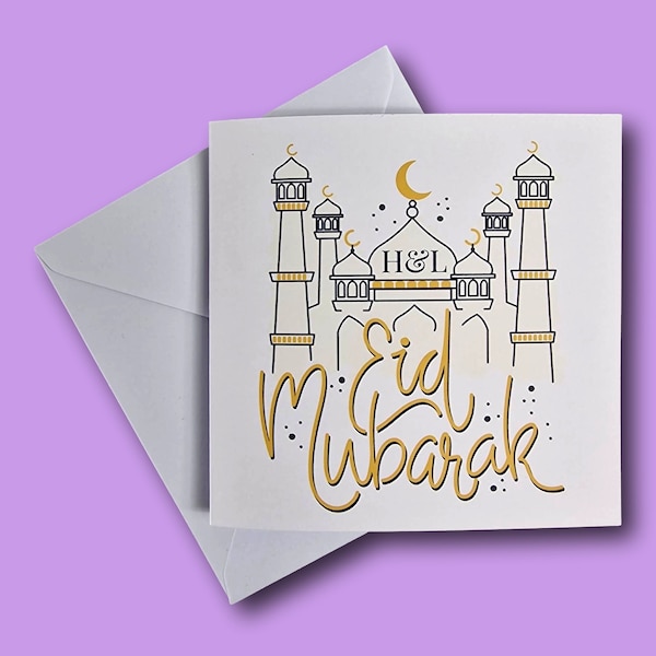 Happy Eid Card | Personalised Eid Mubarak Card | Ramadan Card | Eid Celebration Card | Family Eid Card | Eid Greeting Cards
