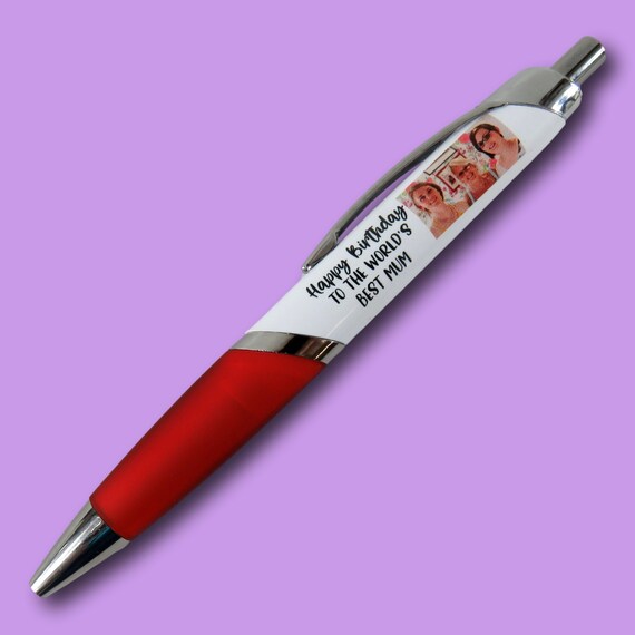 Photo Pen Personalised Pen Happy Birthday Picture Logo Etsy