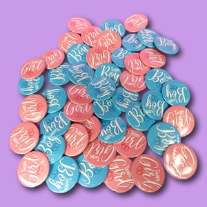 Team Boy / Team Girl / Insignia de Baby shower / juego de baby shower / Reveal Baby Gender Party / Adivina el género / Baby Shower Party