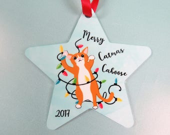 Personalised Pet Noël Santa Paws chat chien arbre de cœur décoration plaque Personalised Pet Noël Santa Paws chat chien arbre de cœur décoration plaque