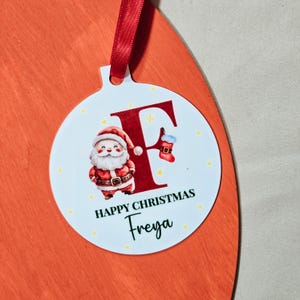 First Christmas Decoration | Personalised Name Decoration | Baby First Xmas Tree Decoration | Santa Bauble | First Christmas Bauble Baby 1st