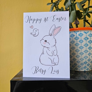 1. Osterkarte | Personalisierte Osterkarte | Ostergeschenk | Ostergrußkarte | Babys erste Osterkarte | Baby Osterhase Osterkarte