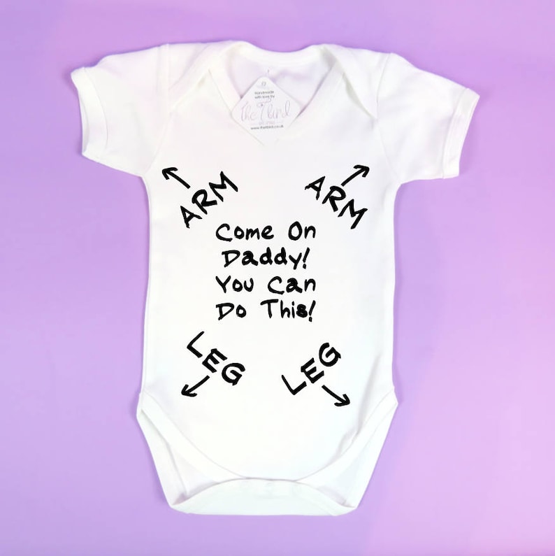 Come on daddy you can do this new dad baby grow vest onsie image 2