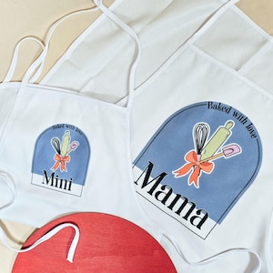 Mama and Mini Aprons | Matching Aprons | Mother&#39;s day Gift | Cooking Present | birthday present | Baking Aprons |