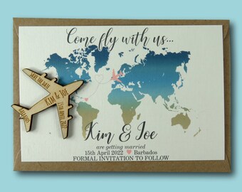 Wooden beach plane Save The Date Magnets | Beach Wedding | Save The Dates | Wedding Invitation | abroad wedding | Destination wedding