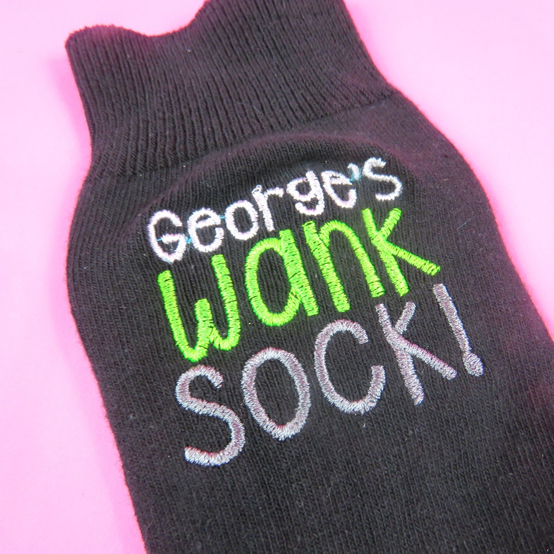 Wank Sock Personalised Wank Sock Novelty Sock Funny Humorous Etsy