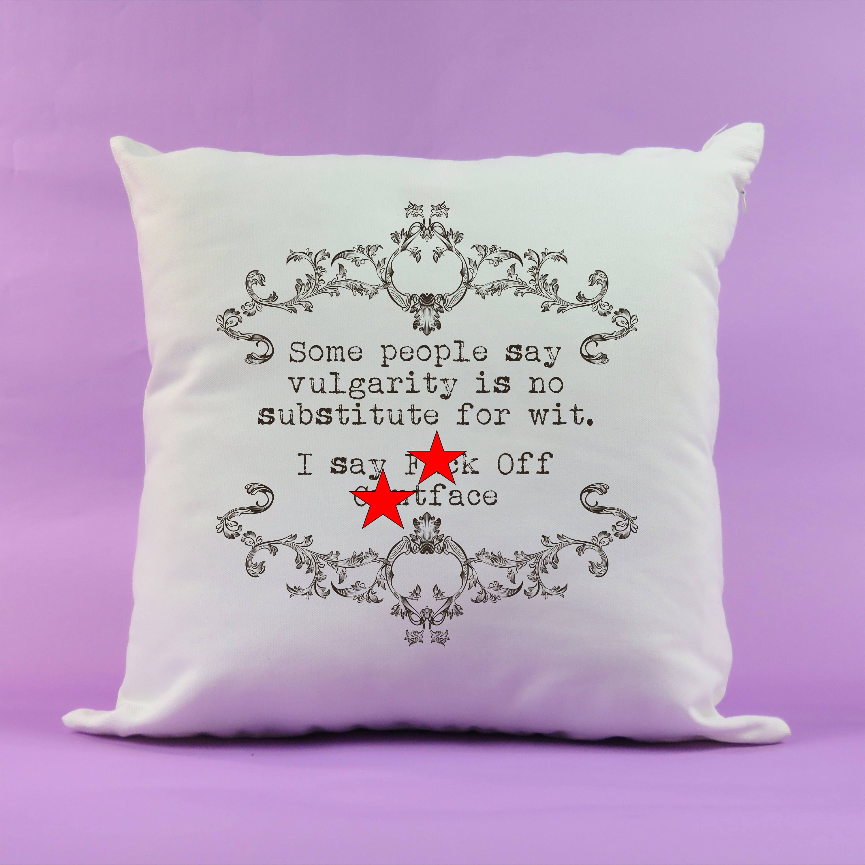 Mature Sweary Cushion Some People Say Vulgarity Is No Etsy India