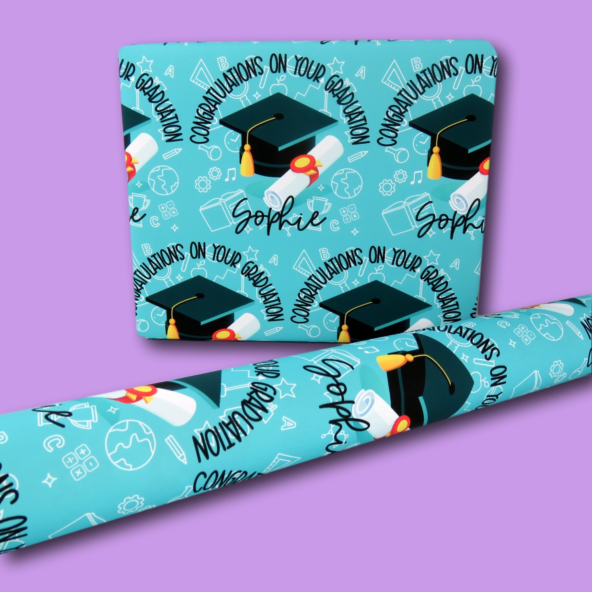 Graduation Gift Wrap Leavers wrapping paper Personalised Etsy