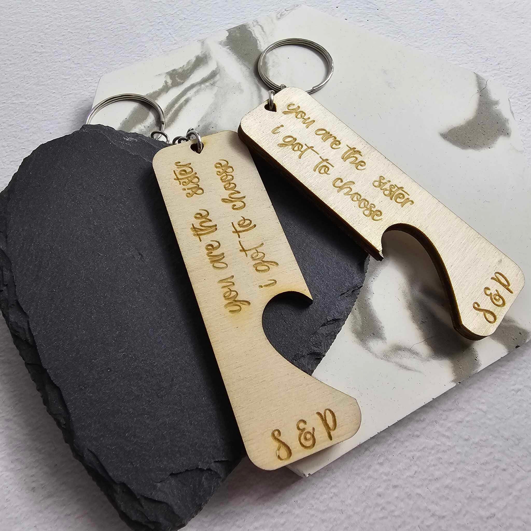 Best friends are the deals sisters we choose keyring