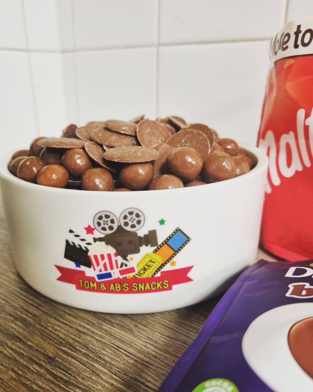 Personalised Snack Bowl Movie Night Bowl Date Night Etsy