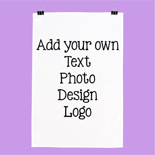 Paño de cocina de diseño personalizado Agregar logotipo de texto de foto