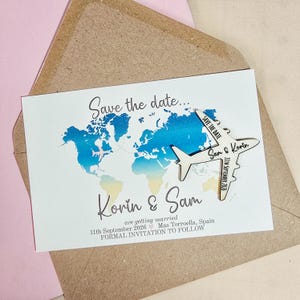 Wooden beach plane Save The Date Magnets | Beach Wedding | Save The Dates | Wedding Invitation | abroad wedding | Destination wedding