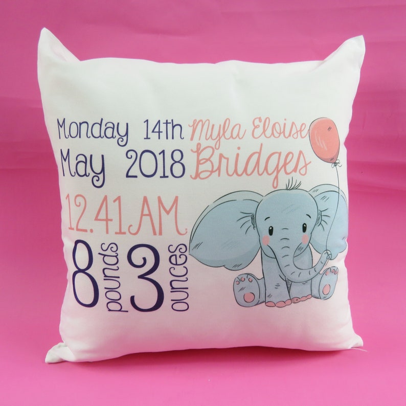 Personalised Newborn Baby Cushionnew Born Baby Gift Cushion Etsy UK