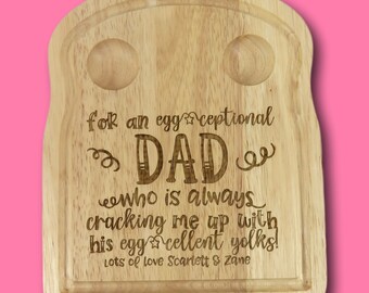 Personalised dippy egg board | egg septional dad | fathers day present | gift for dad | breakfast present | food gift | present for dad