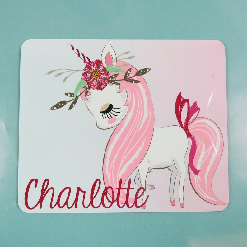 Personalised Pretty Unicorn Theme Placemat Table Mat Children Etsy India
