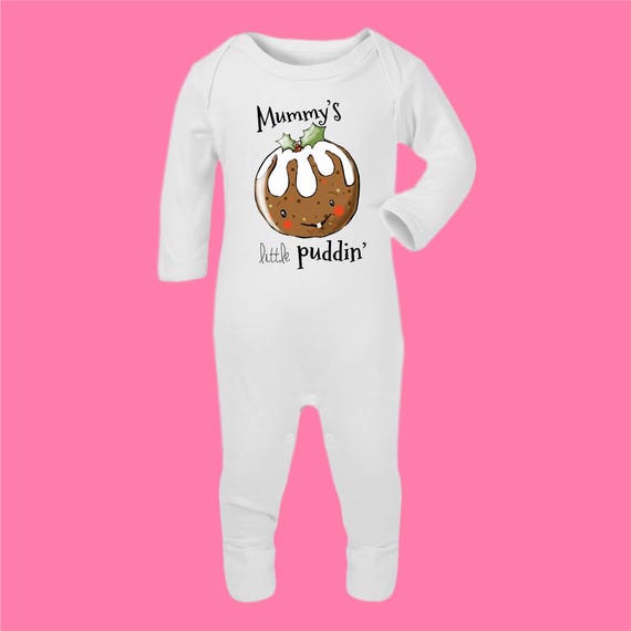 christmas pudding sleepsuit