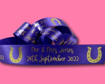 Personalised Wedding Ribbon | 25mm wedding Ribbon | Craft Ribbon | Cake Ribbon | wedding flowers | Wedding favours