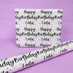 Birthday Gift Wrap Birthday Wrapping Paper Personalised Wrap Wrapping Paper  Roll Wrapping Paper Cute Gift Wrap 