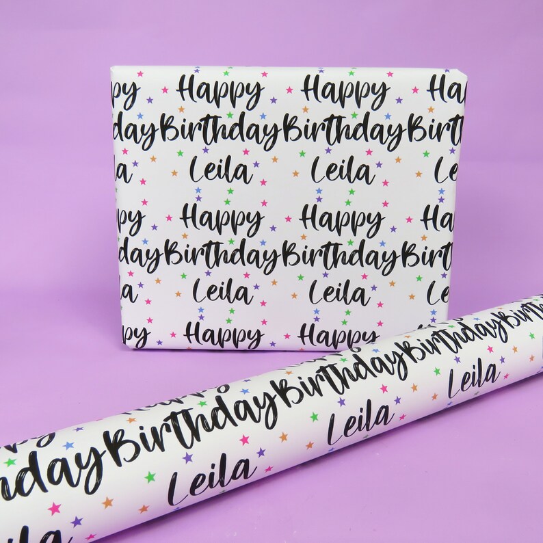 Birthday Gift Wrap Birthday Wrapping Paper Personalised Etsy UK