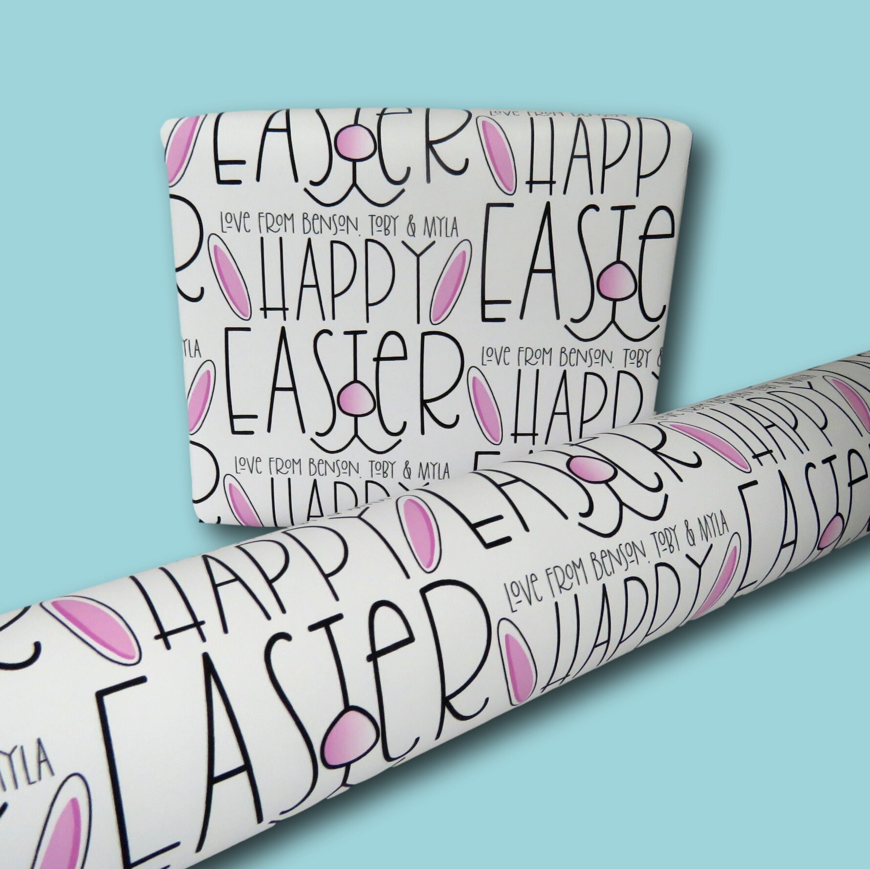 Happy Easter Gift Wrap Easter wrapping paper Personalised Etsy