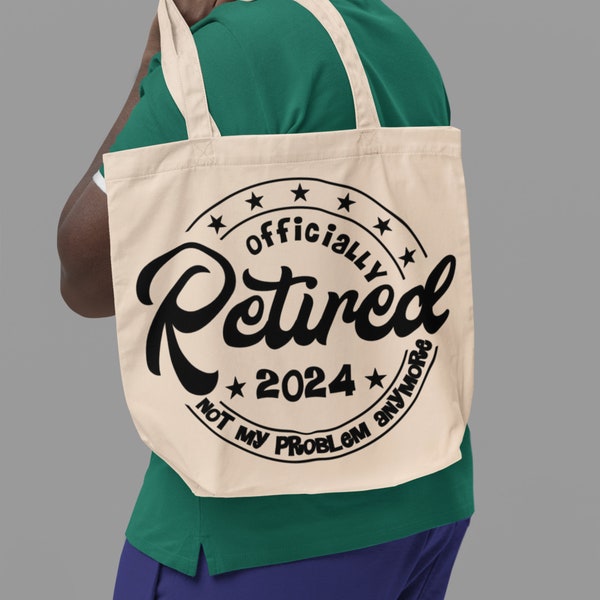 Retirement Tote Bag |  Retirement  bag |  officially Retired | happy Retirement  | leaving job | new job | congrats gift