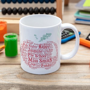Apple Teacher Mug | End of term gift | Personalised Teacher Gift | Apple Gift | Thank you gift | Nursery Leaving Gift | School Leavers Gift