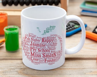 Apple Teacher Mug | End of term gift | Personalised Teacher Gift | Apple Gift | Thank you gift | Nursery Leaving Gift | School Leavers Gift