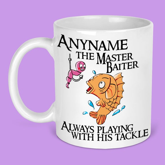 Master Baiter Mug Funny Fishing Joke Playing With Tackle Gift for