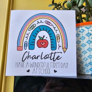 Terug naar schoolkaart | eerste schooldag | veel geluk kaart | start termijn geschenk | nieuwe leerling | beste wensen kaart