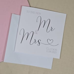 Personalised Wedding Card | To the New Couple | Wedding Day Gift | Personalised Wedding Date Card | New Couple Card | Congratulations Card