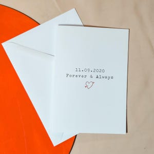 Voor altijd en altijd-kaart | Gepersonaliseerde jubileumkaart | Gepersonaliseerde wenskaart | Verjaardagskaart voor hem | Verjaardagskaart voor haar